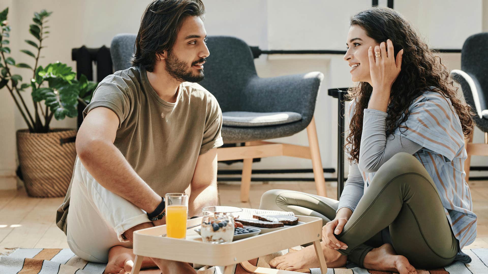 man shows his love while he listens to what you need