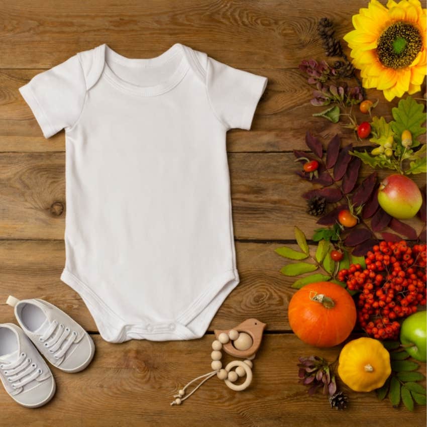 thanksgiving themed baby onesie