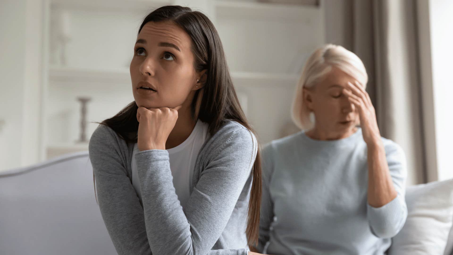 older woman and adult daughter