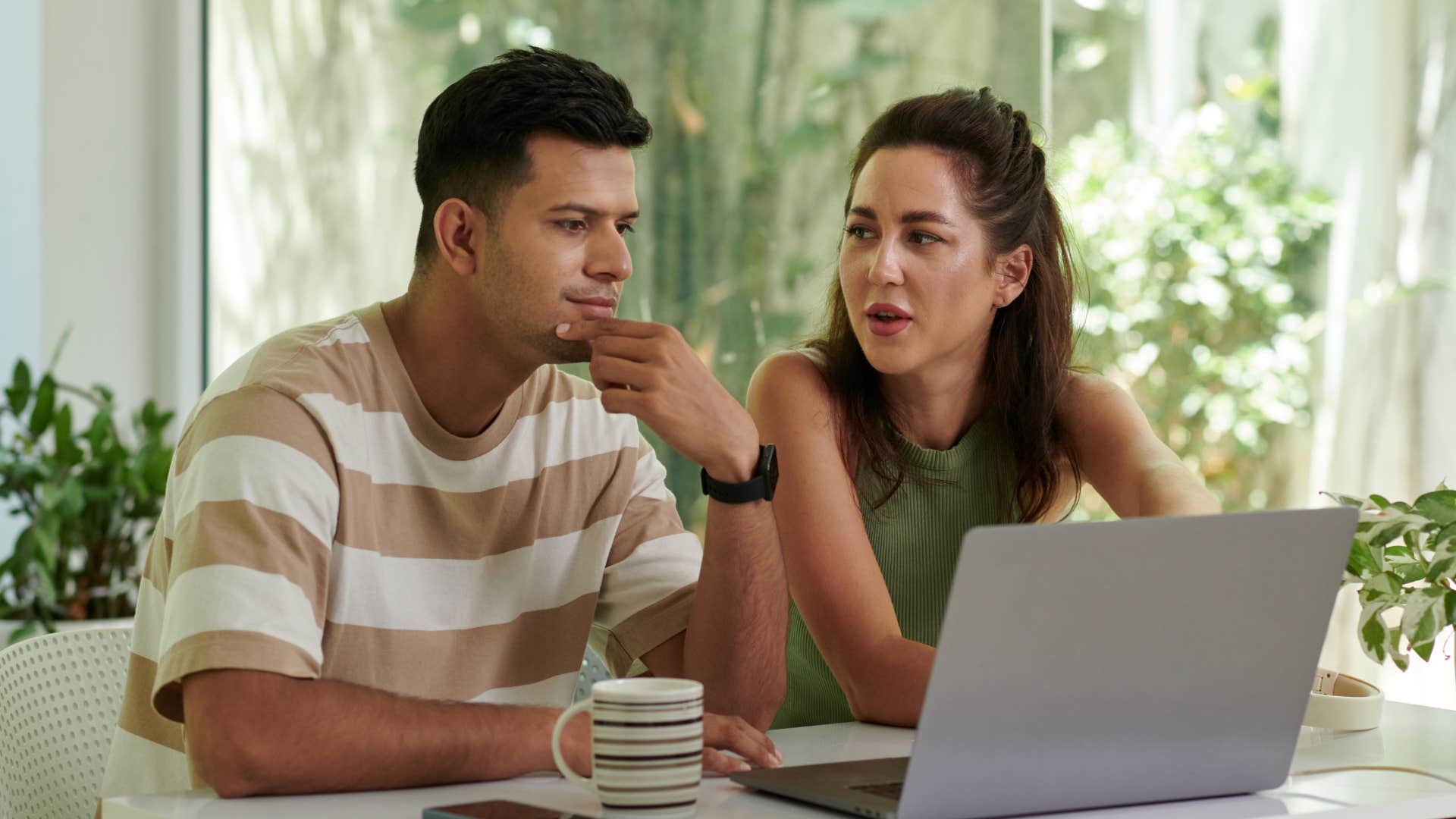 emotionally stunted man looking confused next to his mom