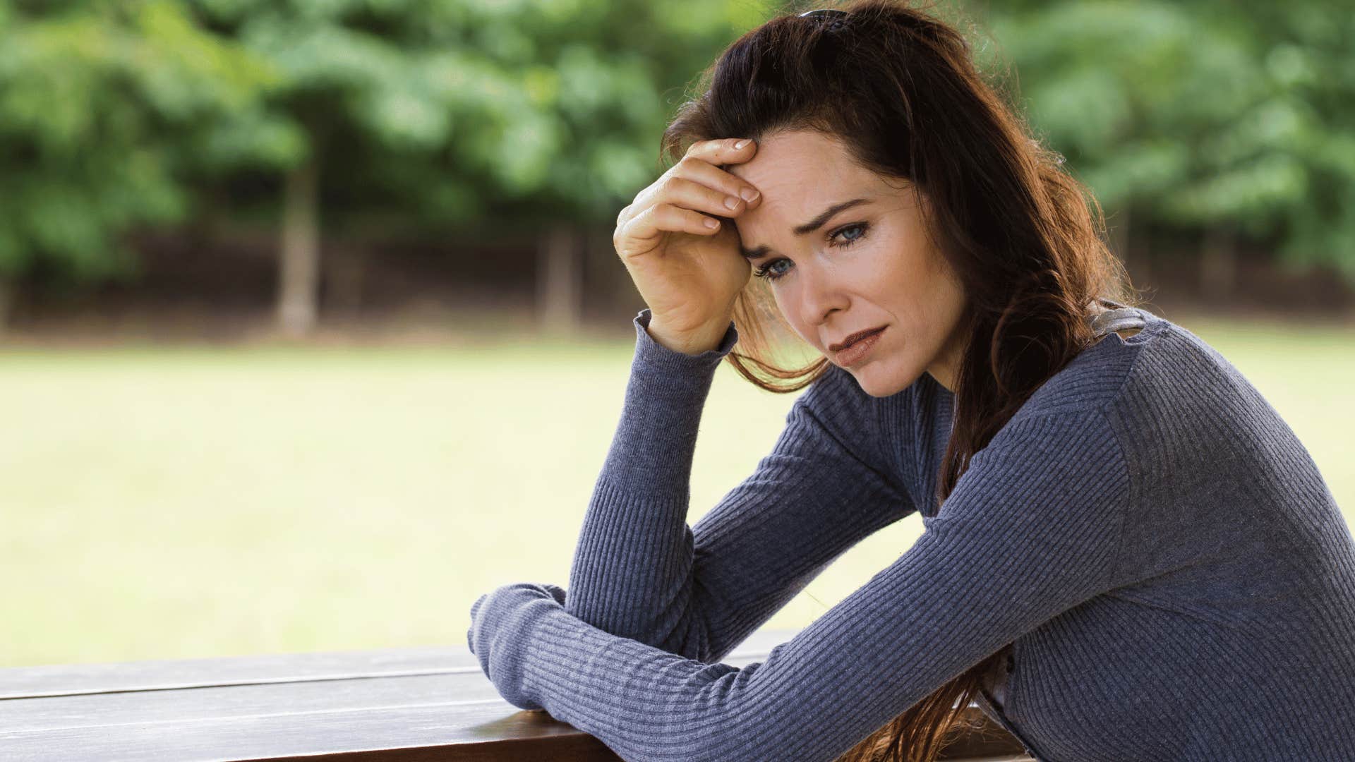 woman looking upset 