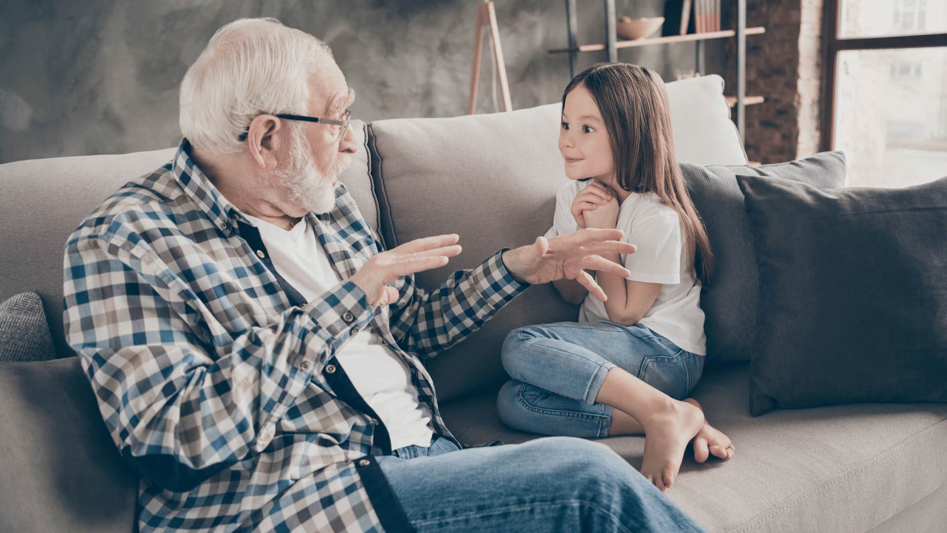 grandpa and granddaughter 