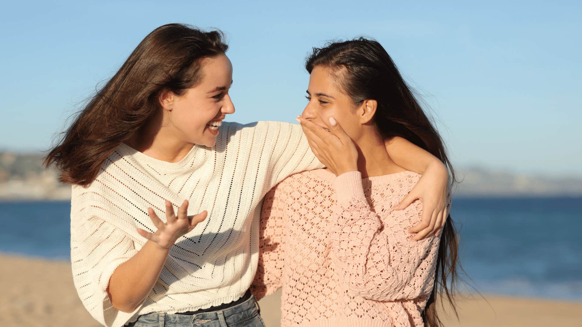 two women gossiping