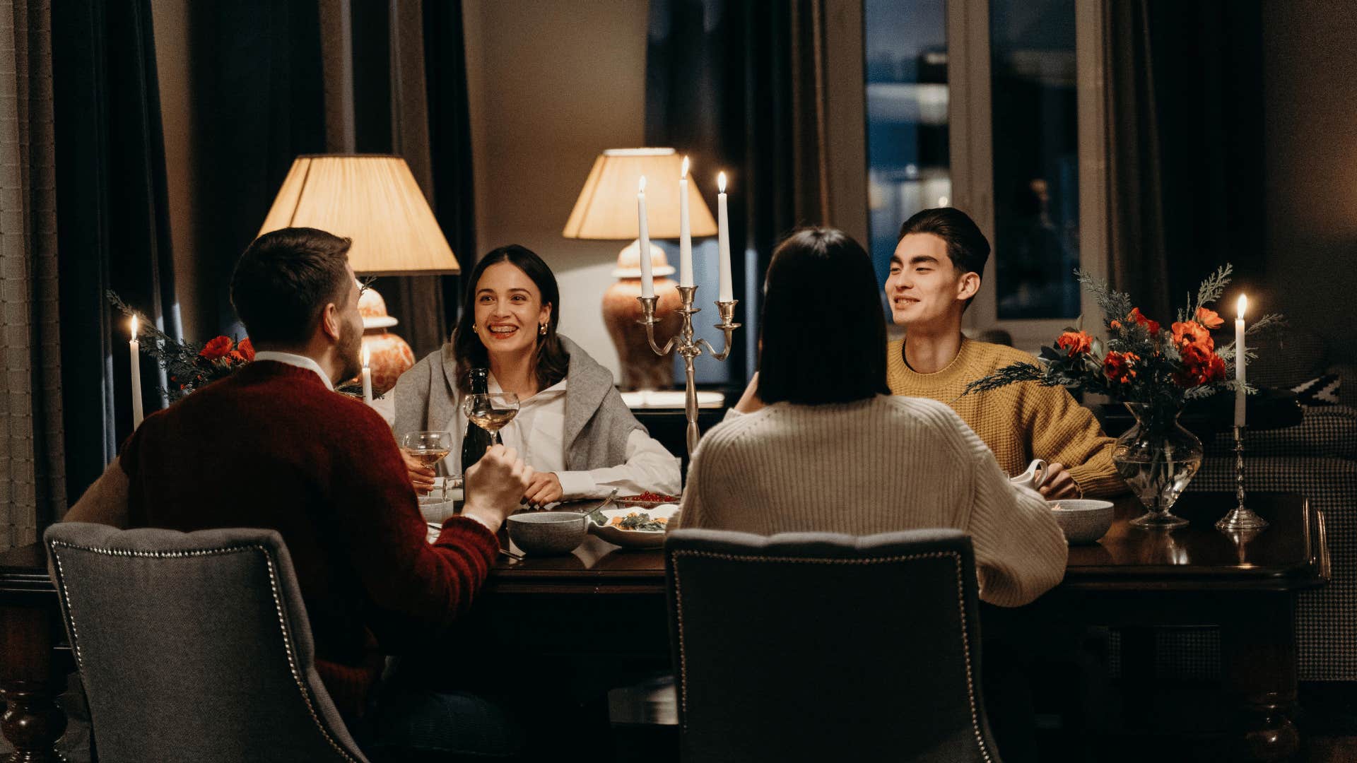 people having dinner