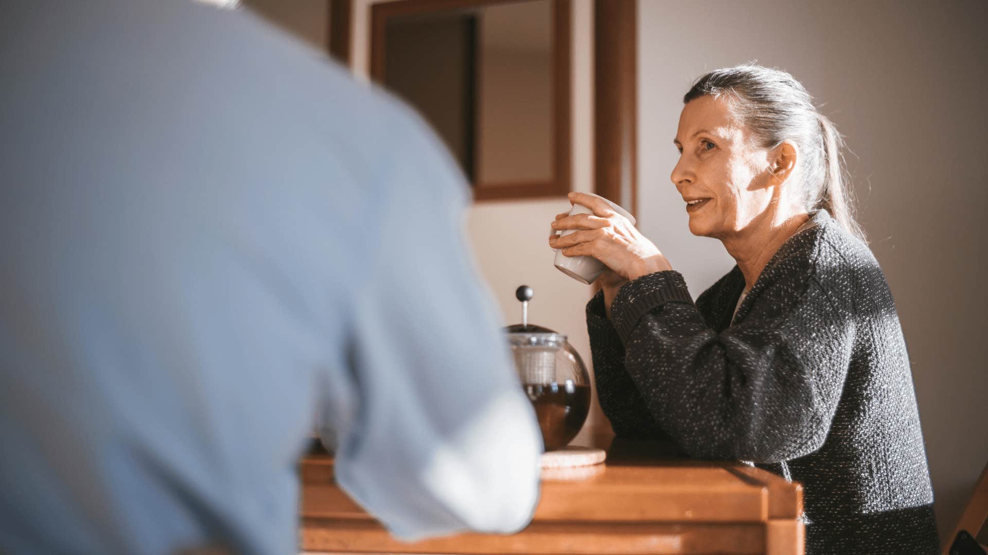 couple talking over coffee