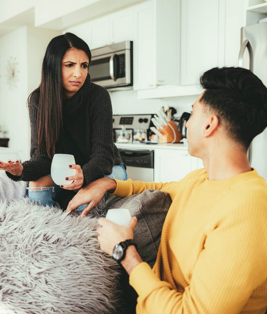 couple having a discussion about the emotional labor in a relationship