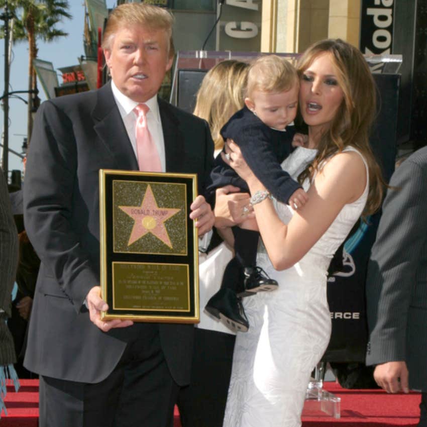 baby barron trump with melania and donald trump 