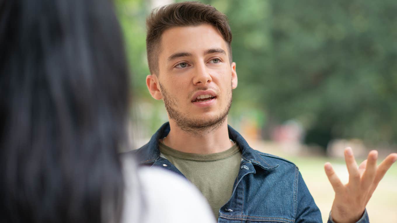 Woman notices subtle ambivert behaviors in a man.