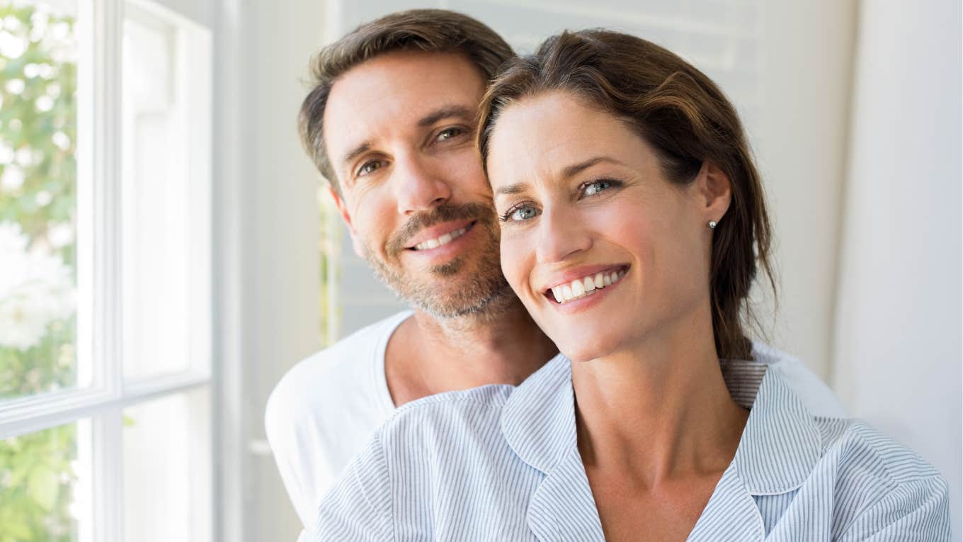 Couple has odd objects in their bedroom that indicates a healthy marriage.