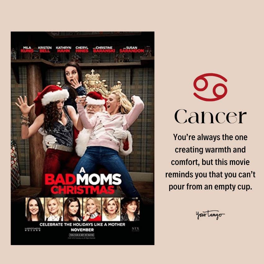 best holiday movie zodiac sign cancer bad moms christmas