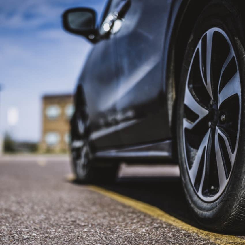 car in parking space 