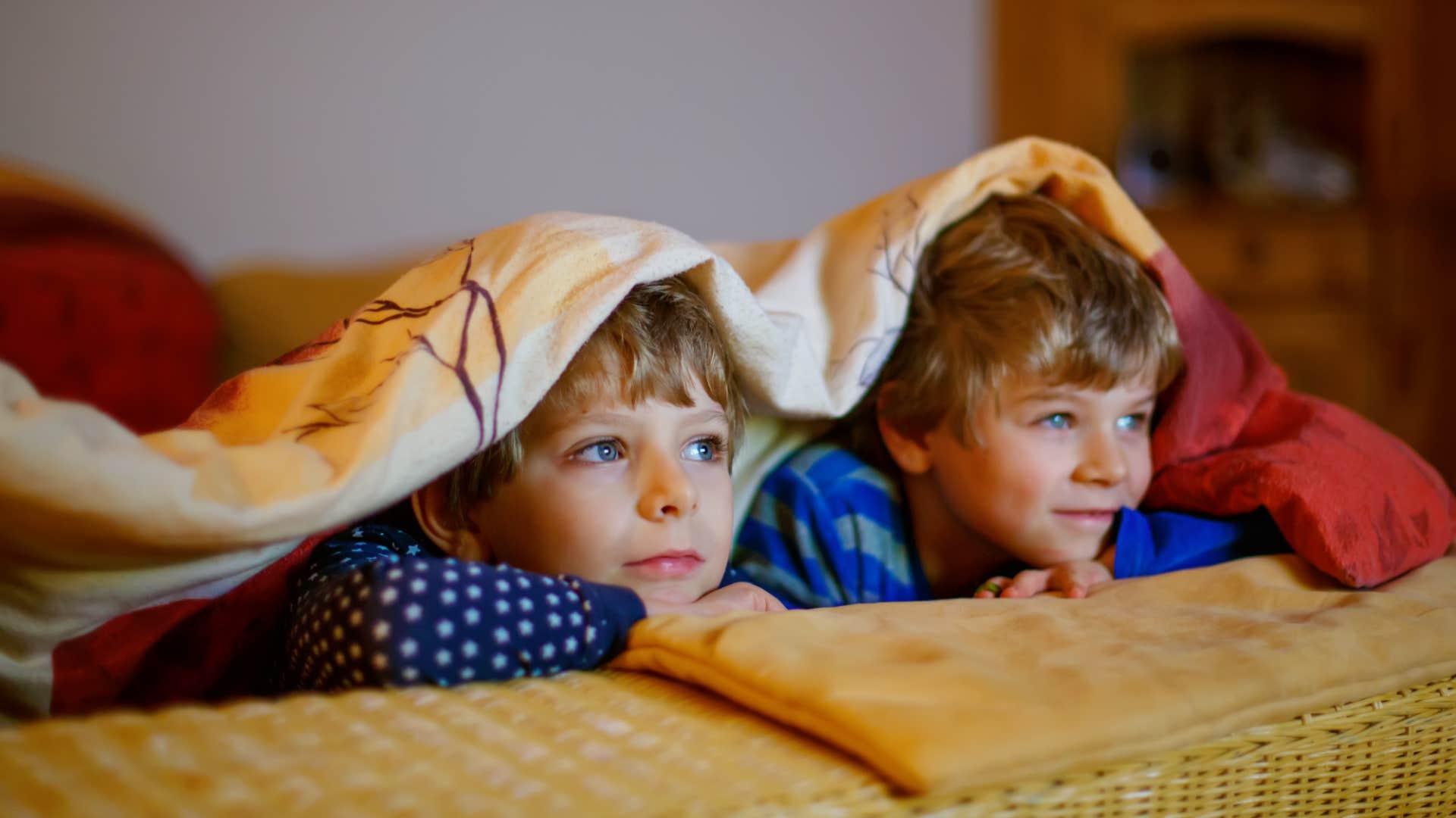 boys watching Saturday morning cartoons