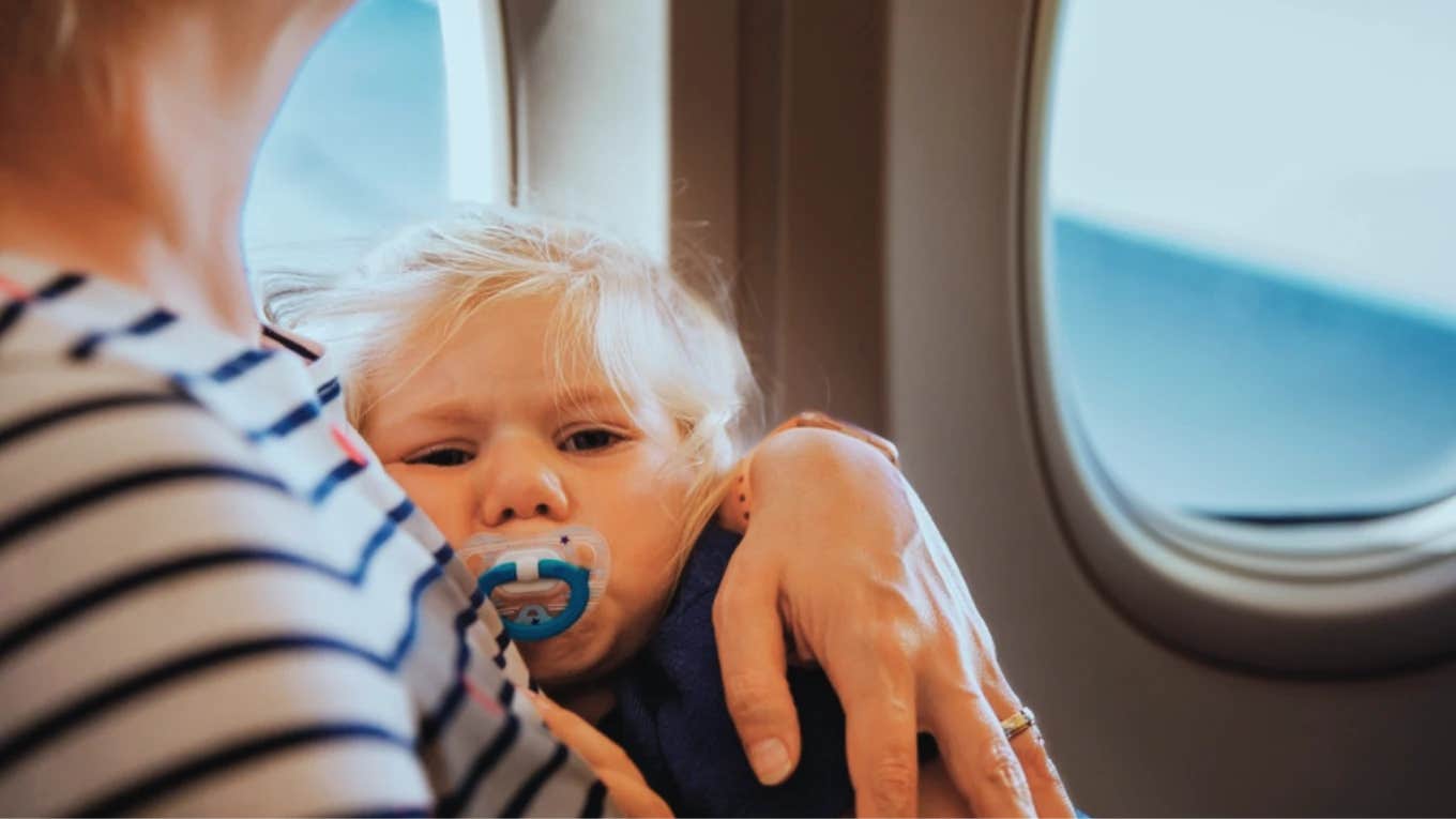 Sick baby on a plane