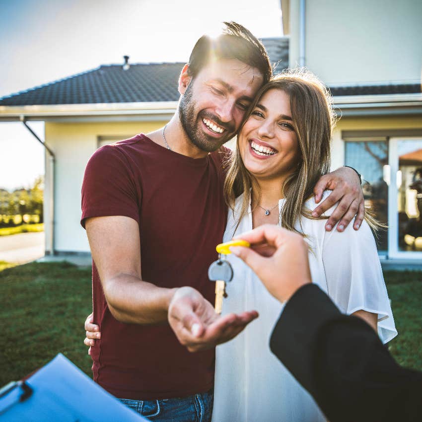 Couple buying a house