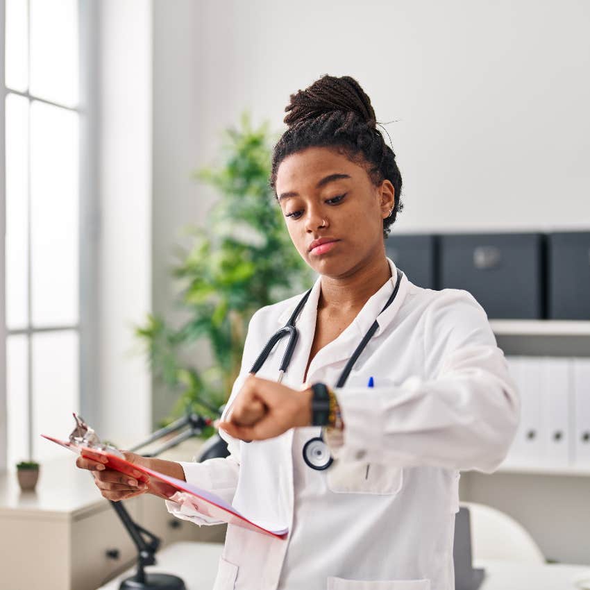 Doctor running late for appointment