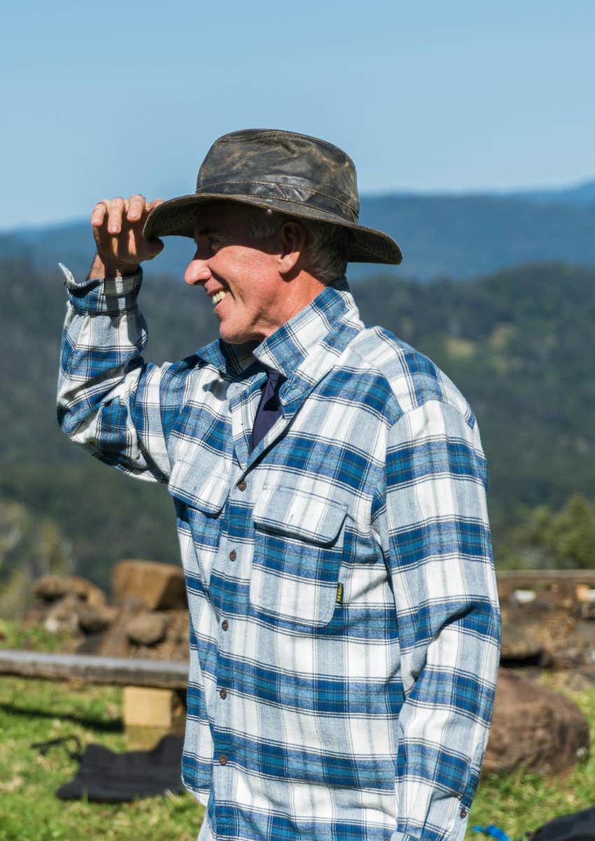 farmer standing outside