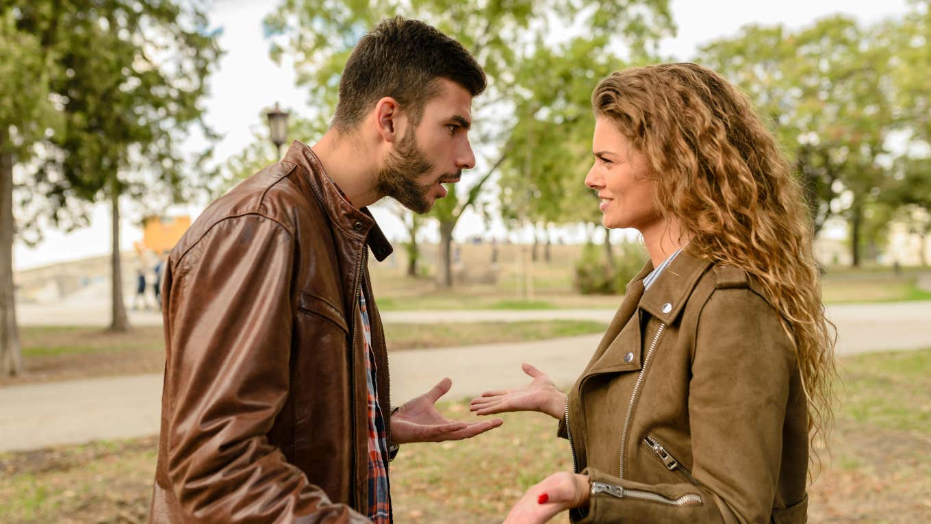 Man and woman having argument