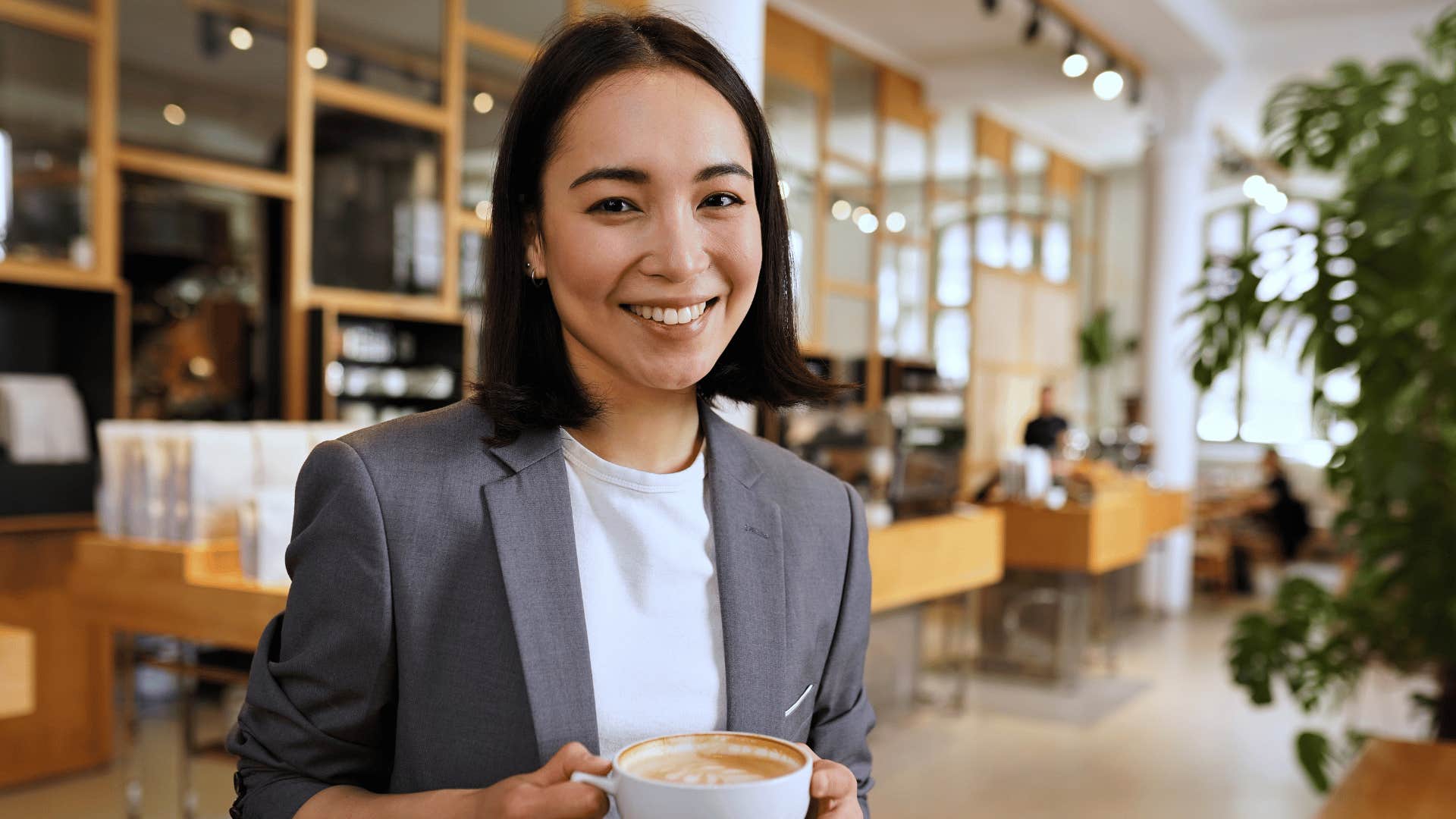 business woman smiling