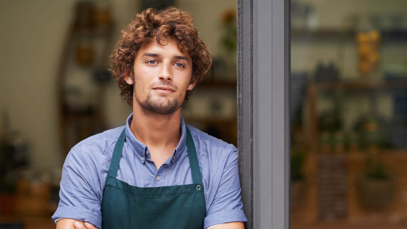 Server looking serious after pay cut