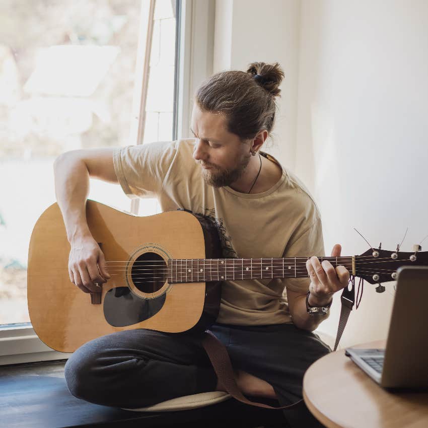 Man who bought himself a guitar as an adult