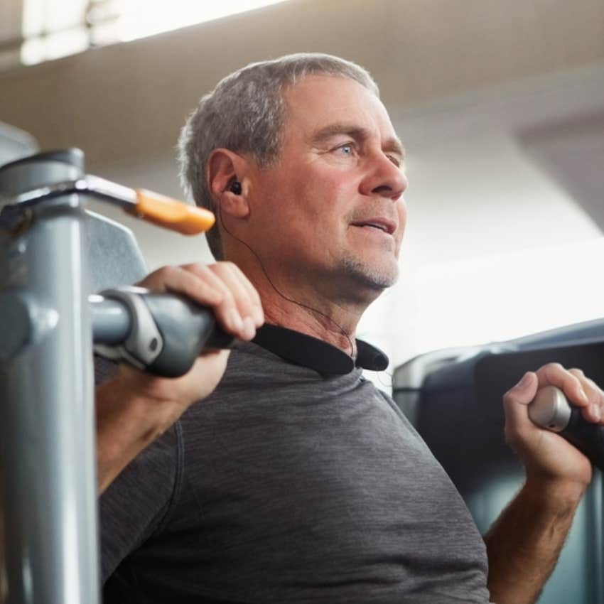 man working out at gym