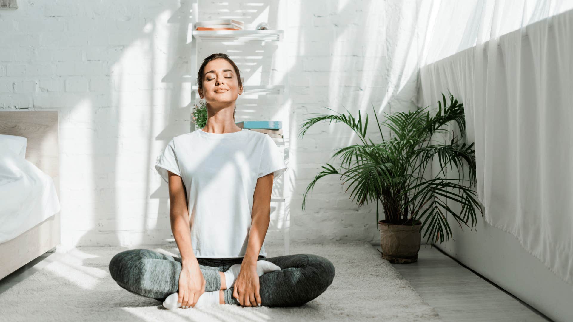 woman doing yoga 