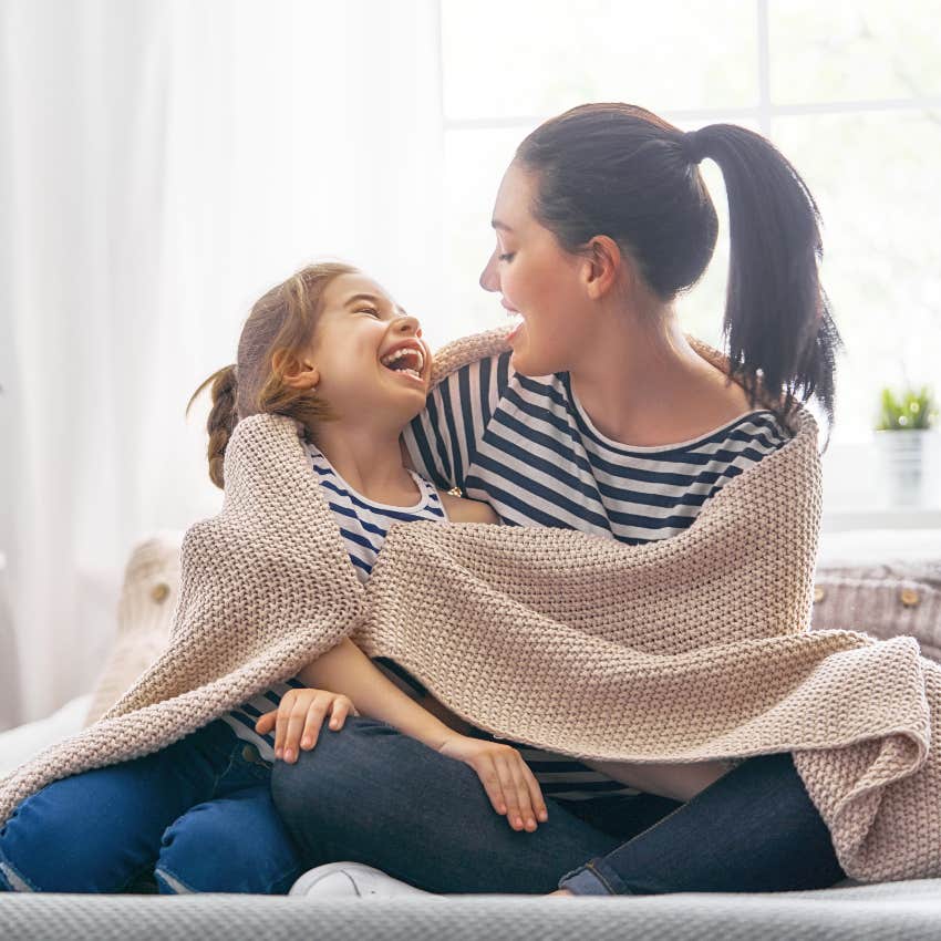 Mom and daughter taking a day off