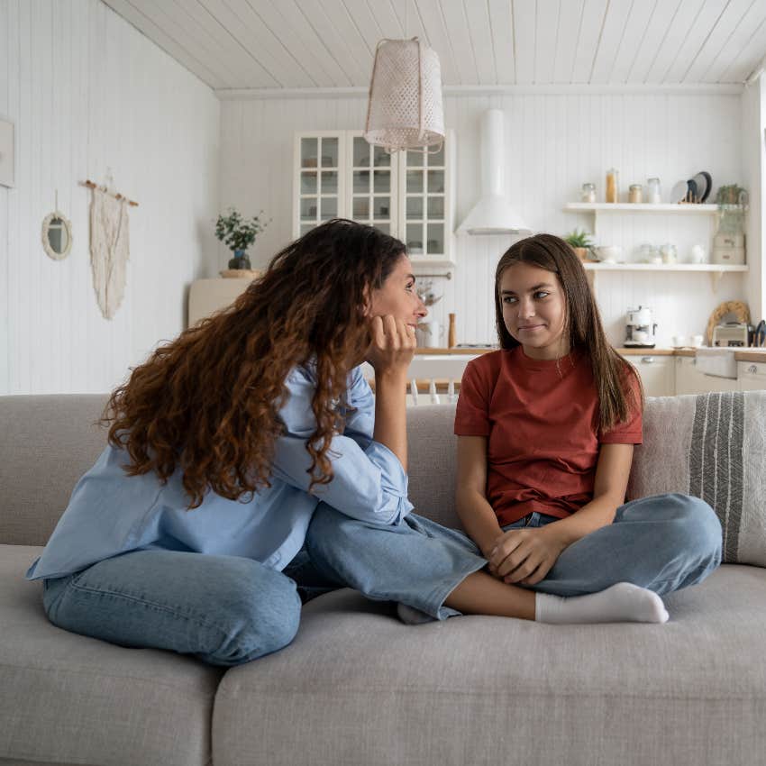 Mom talking openly with her kid