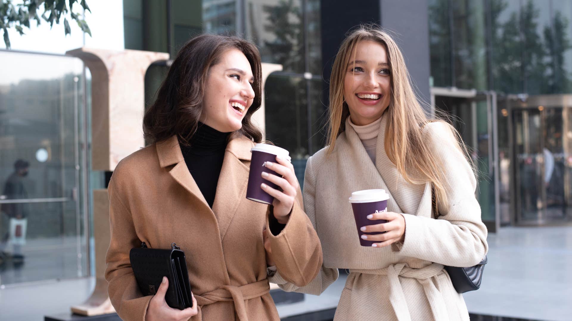 women buying daily coffee