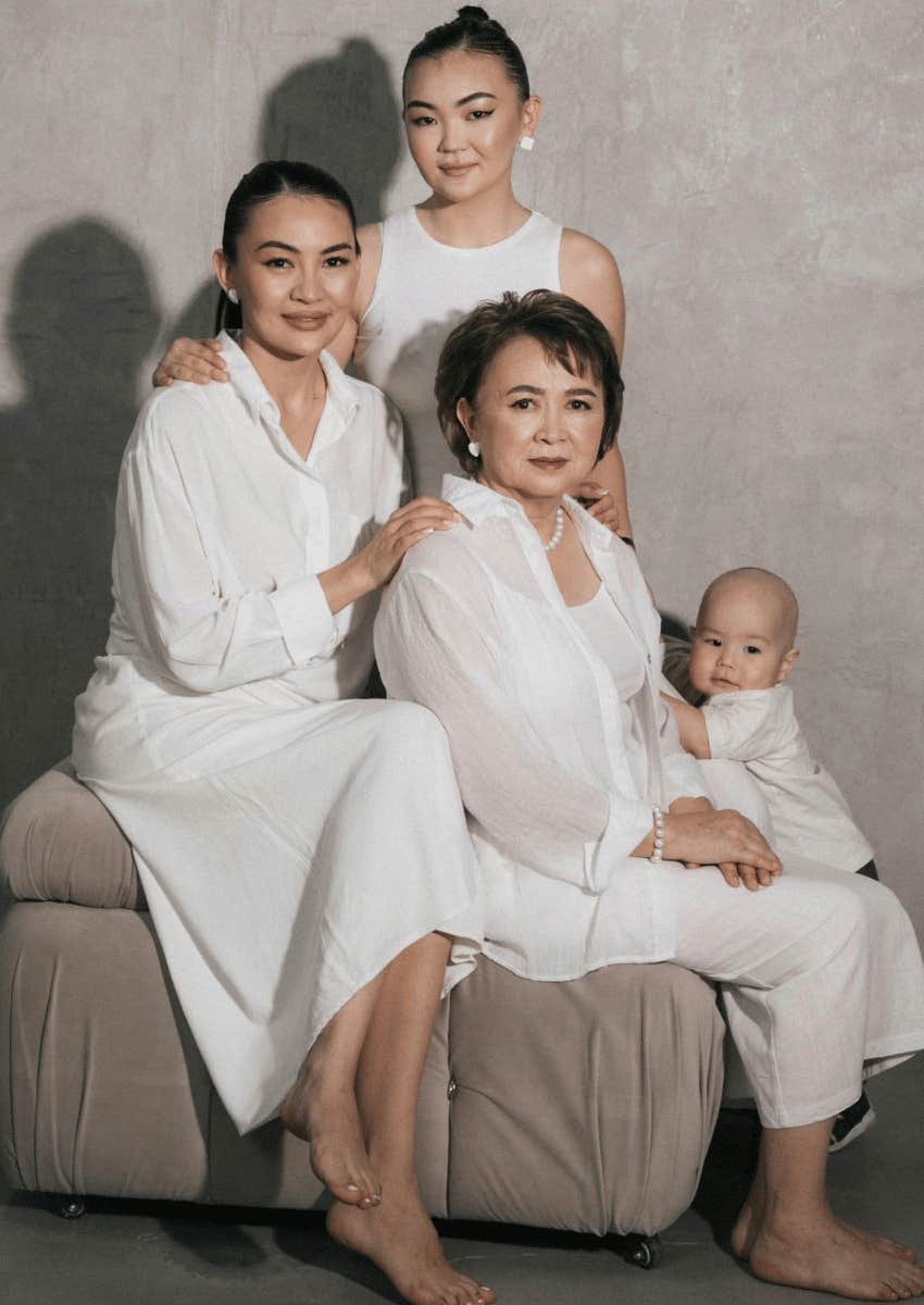 multigenerational women posing