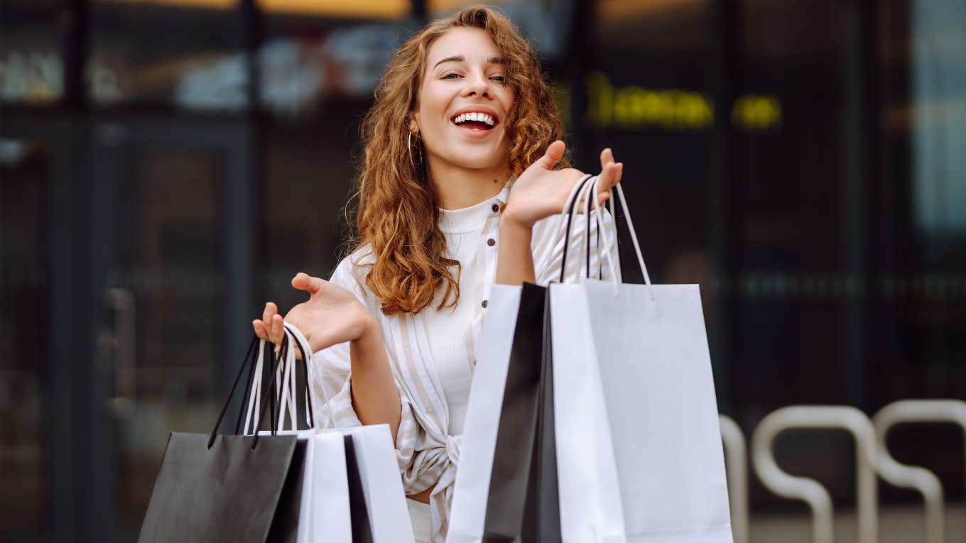 Woman shopping for things she was denied as a kid