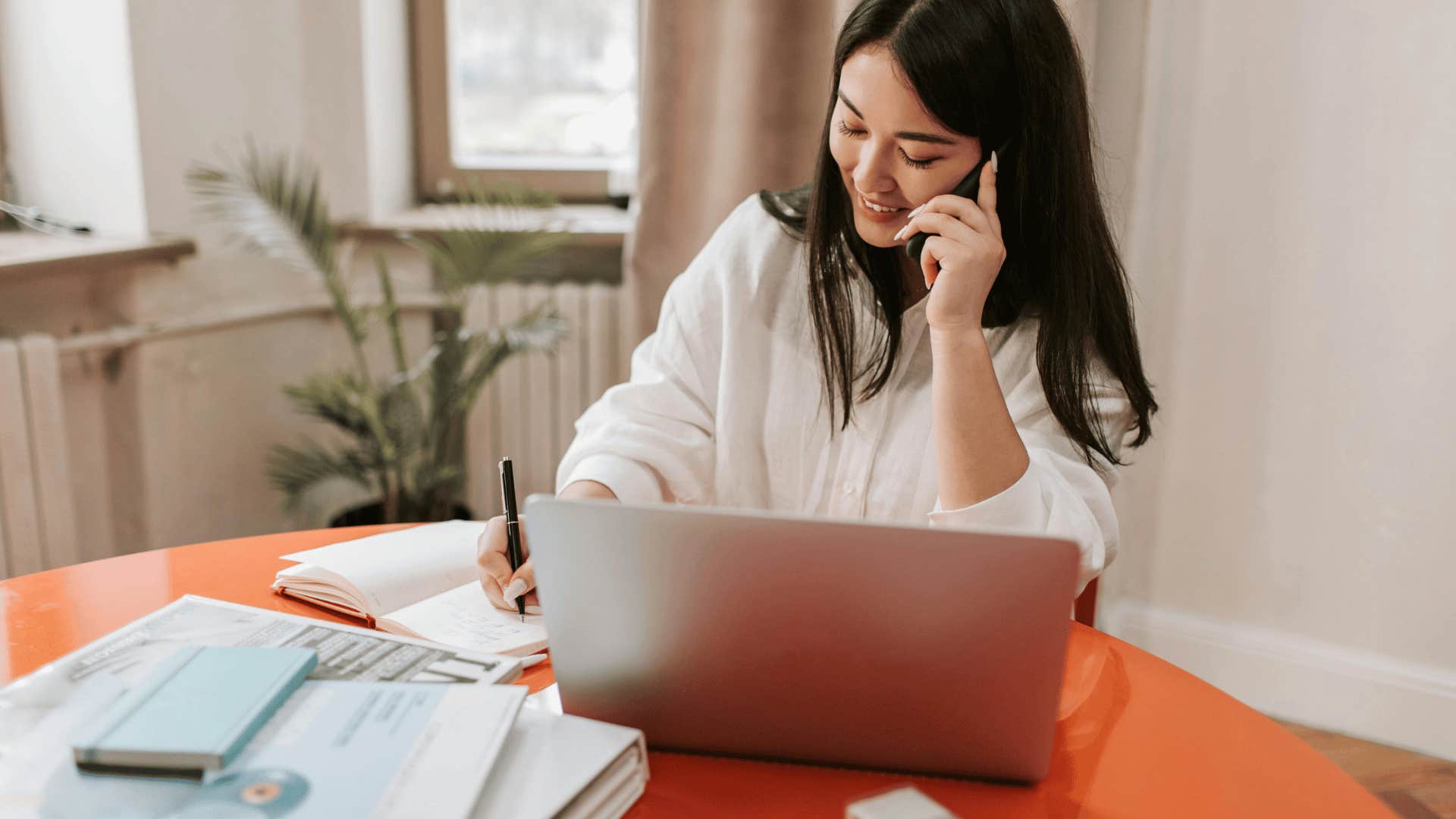 woman working