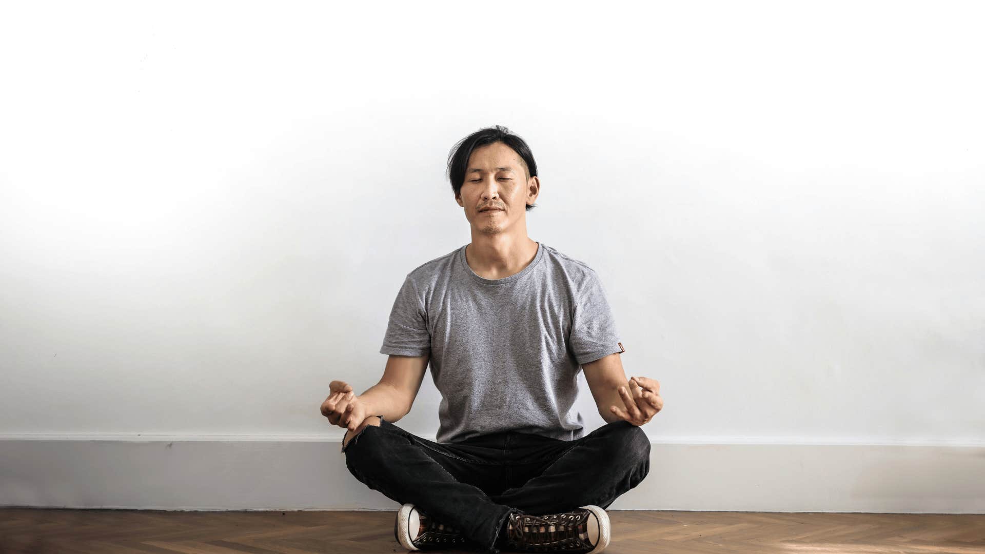 man meditating