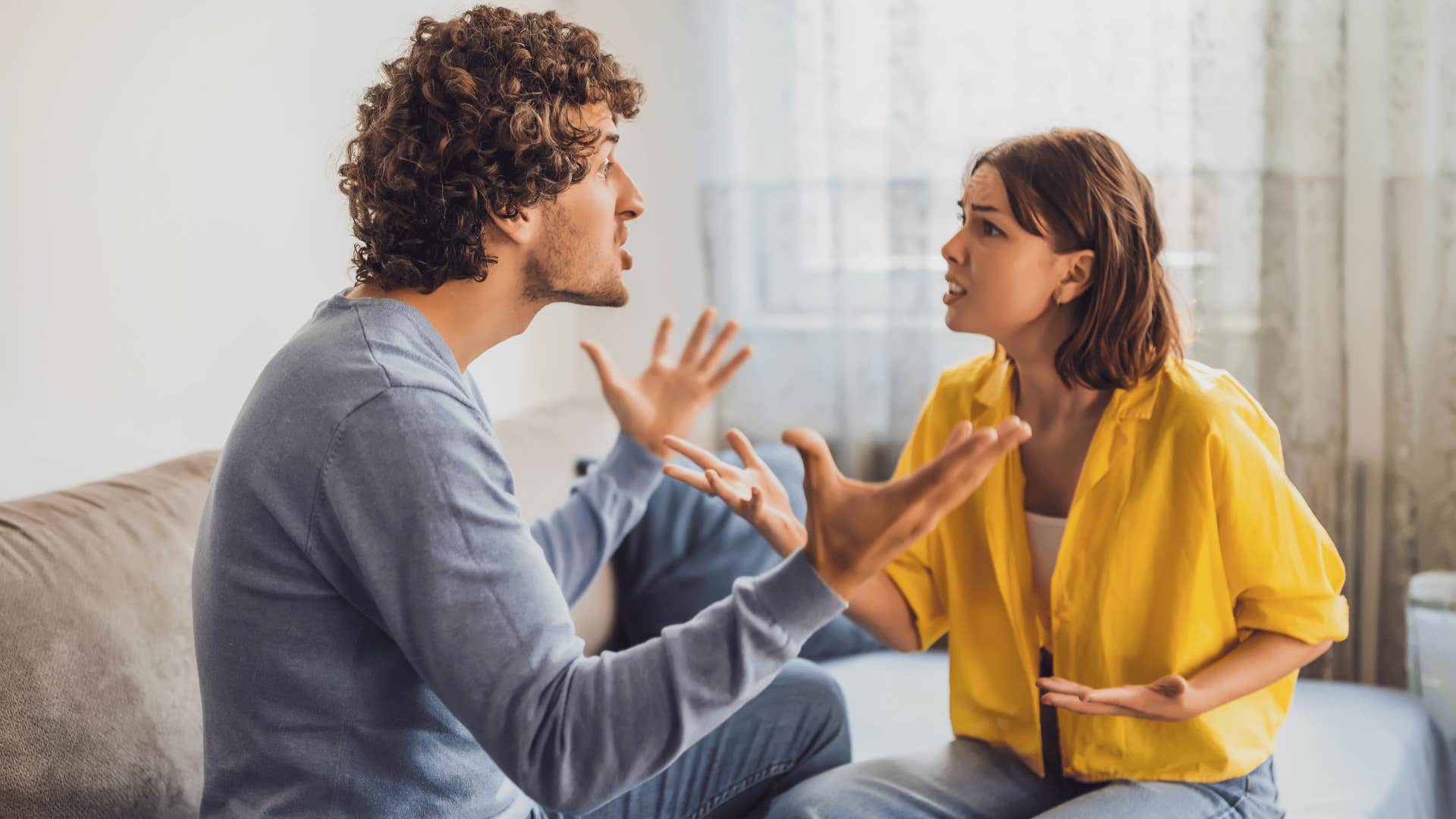 man and woman arguing 