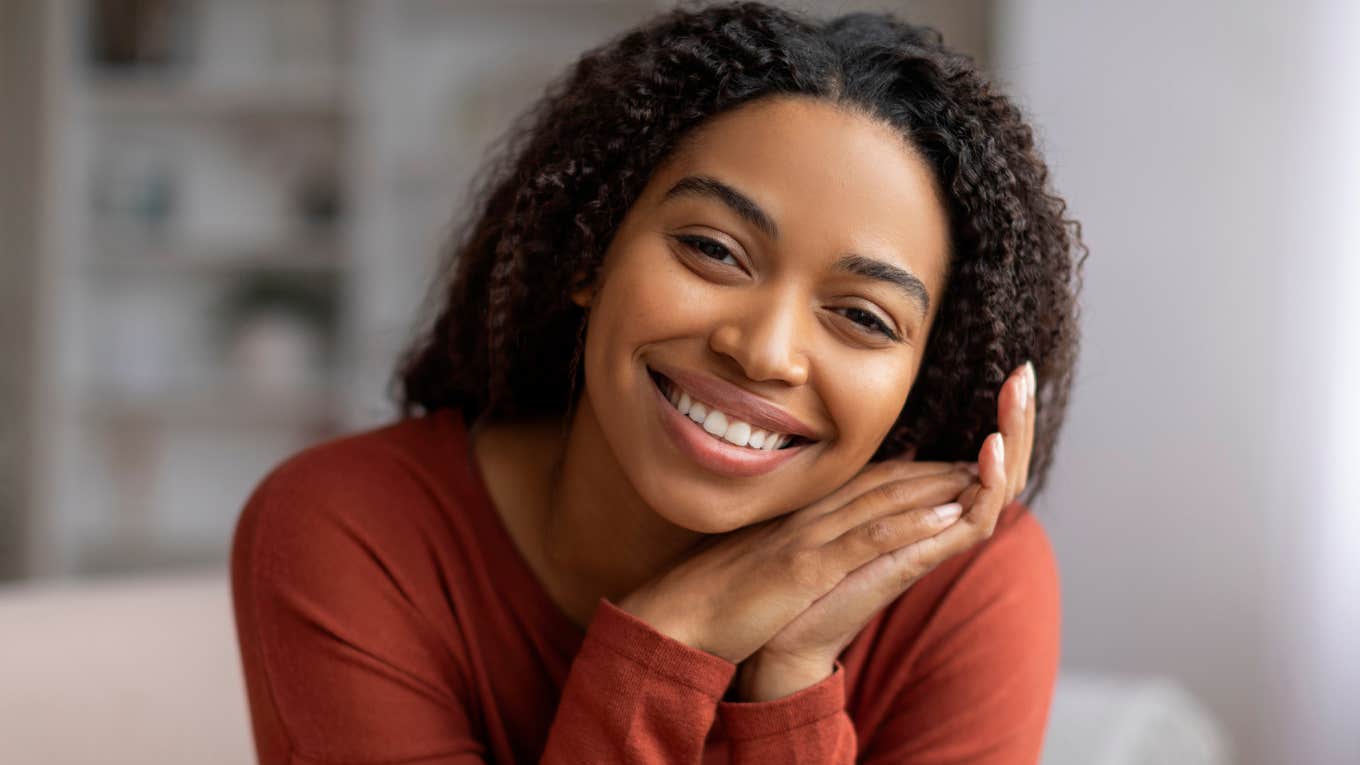 beautiful young woman smiling