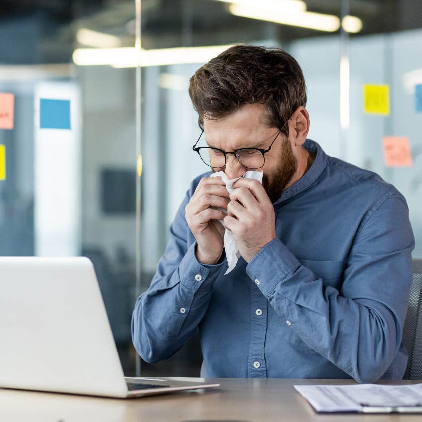 Employee who came to work sick