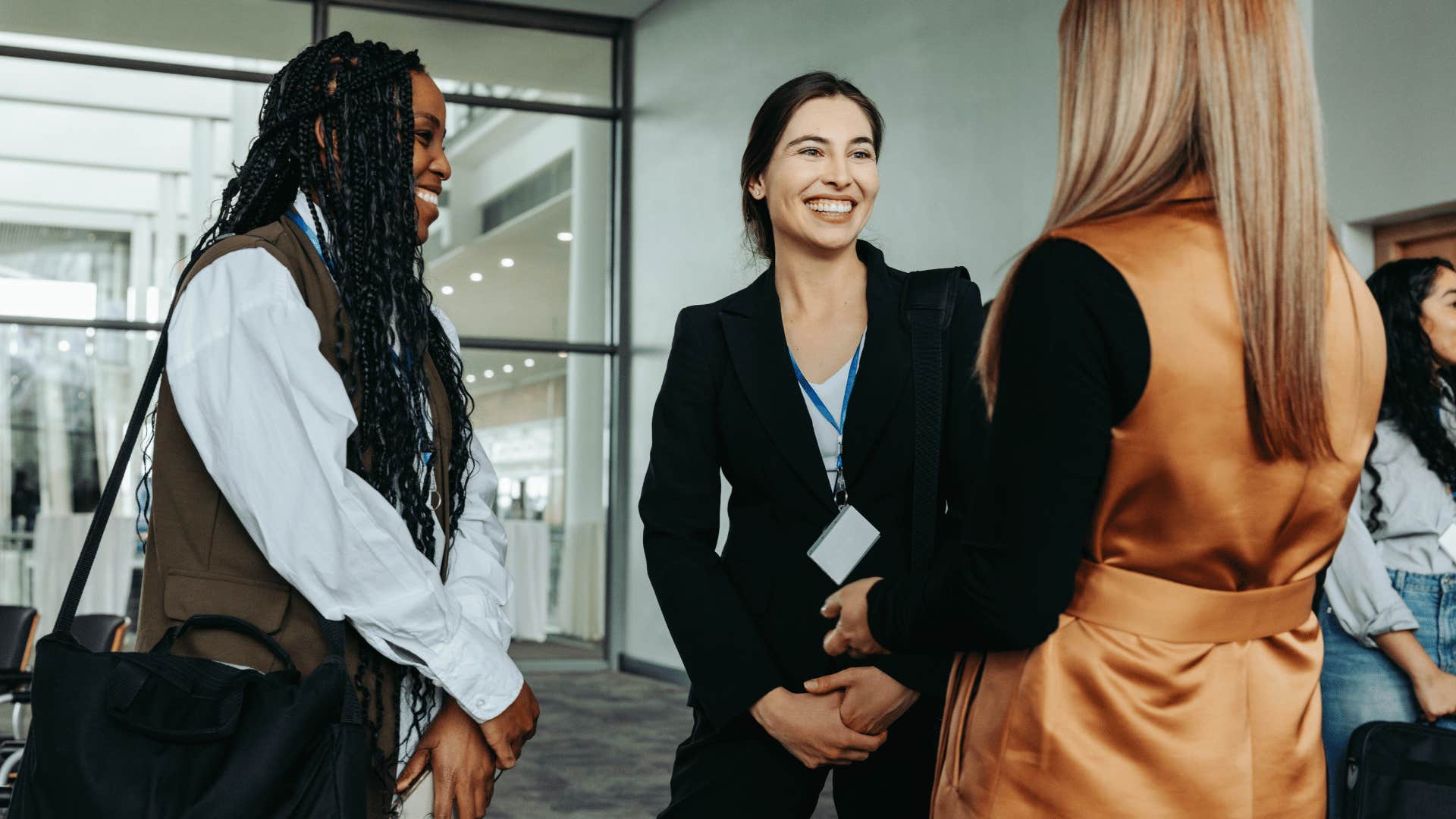 group of women talking