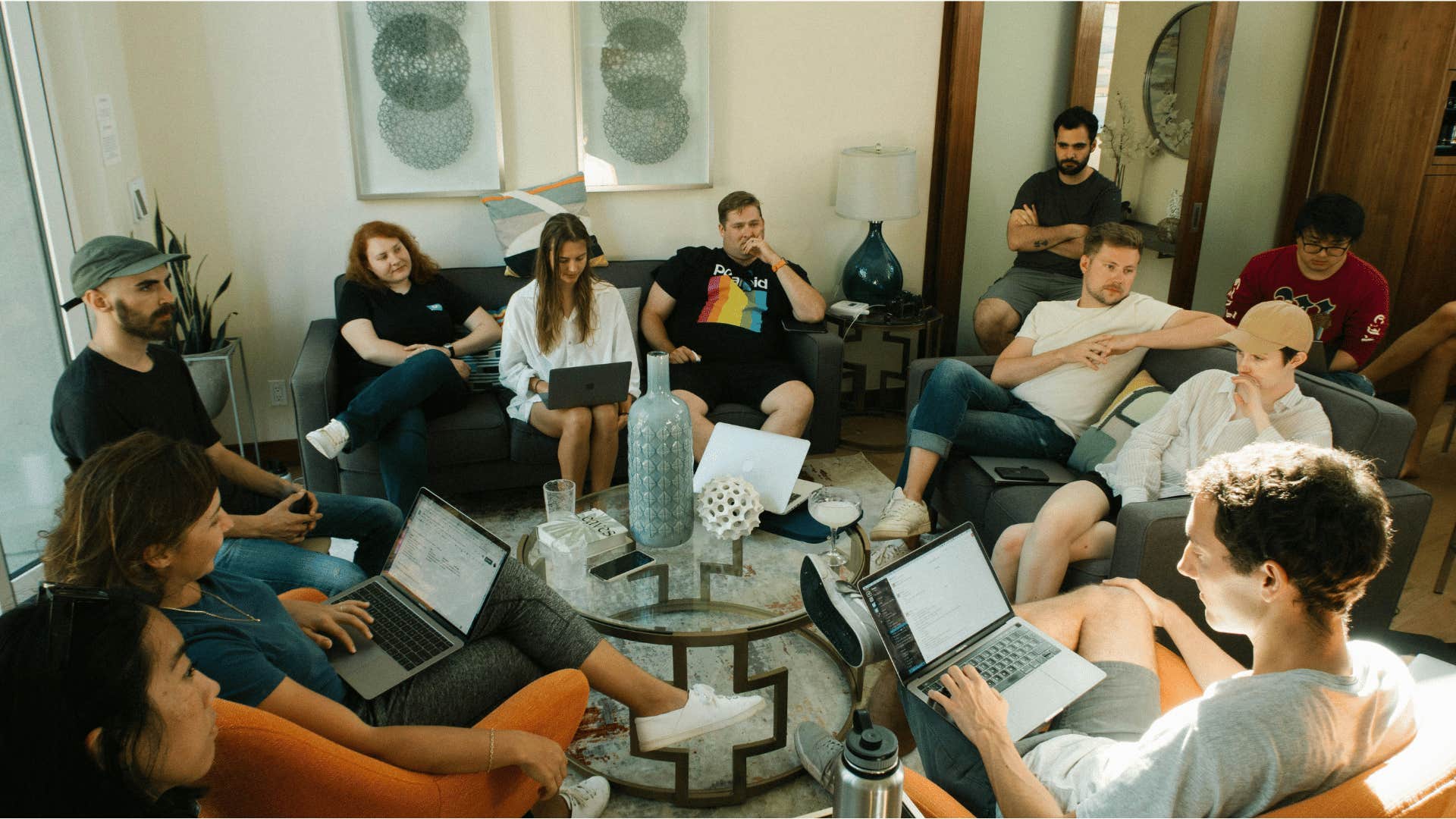 group of people on their laptops