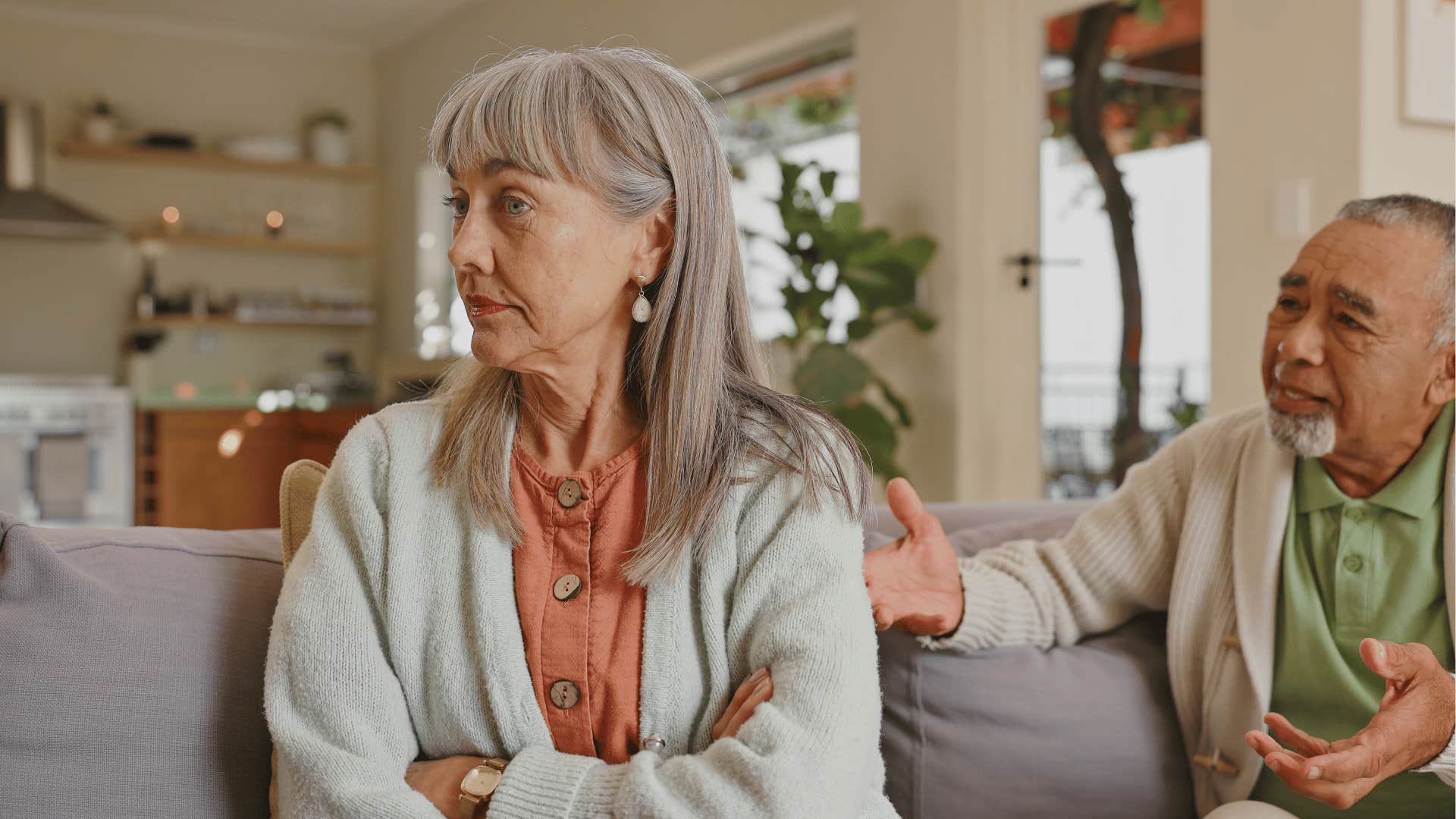 Woman ignores man who doesn't want to sweep conflict under the rug