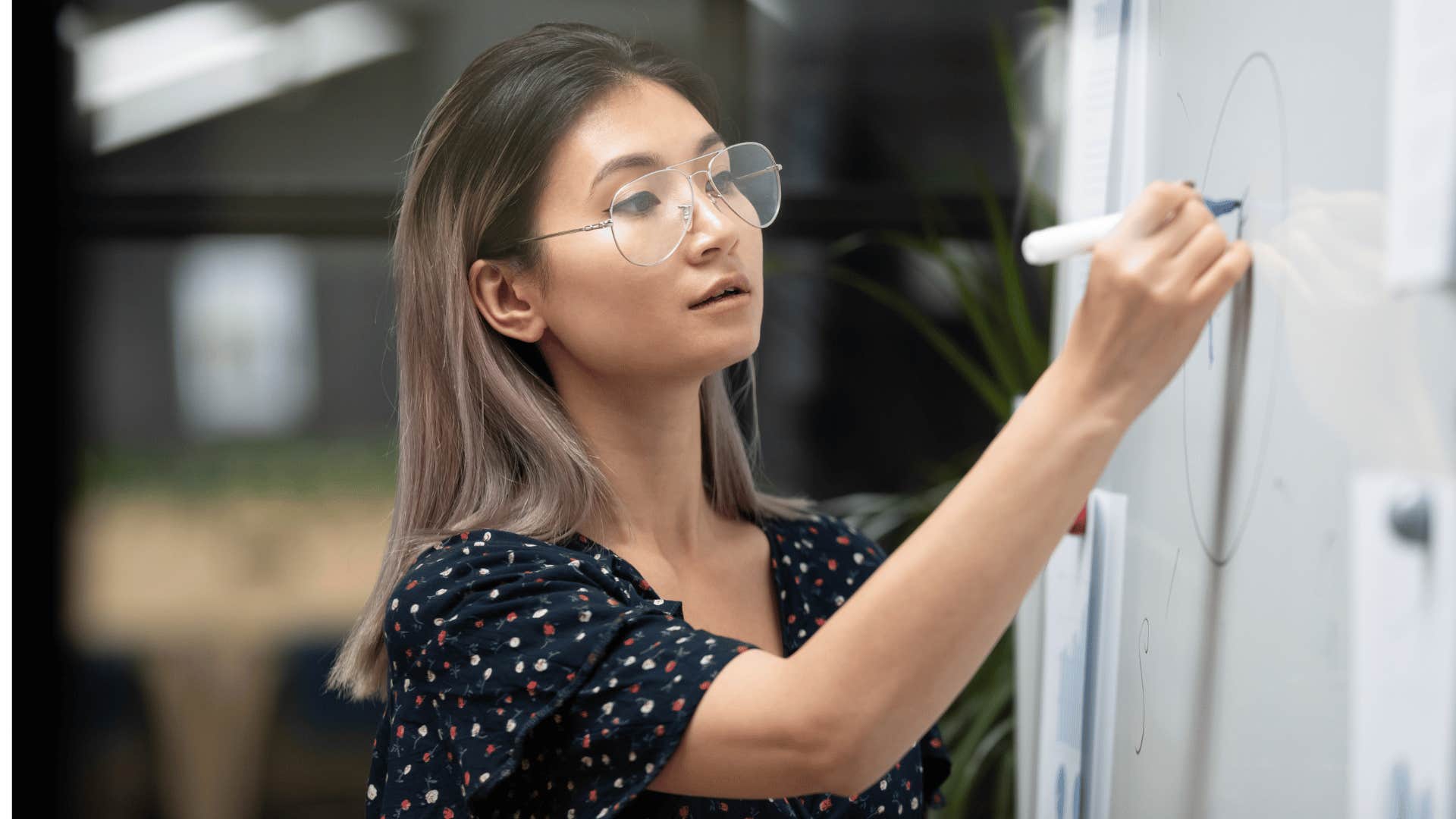 woman working in an office