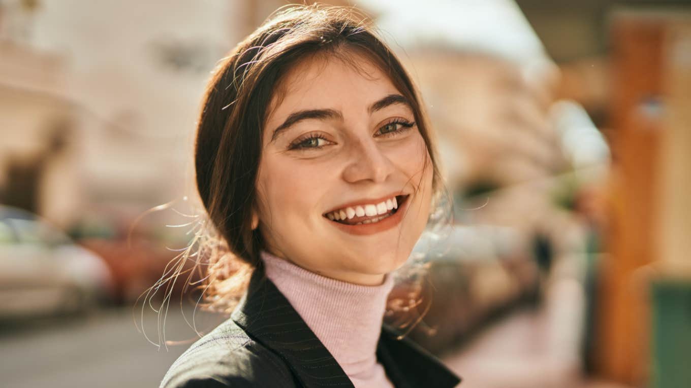 smiling happy businesswoman