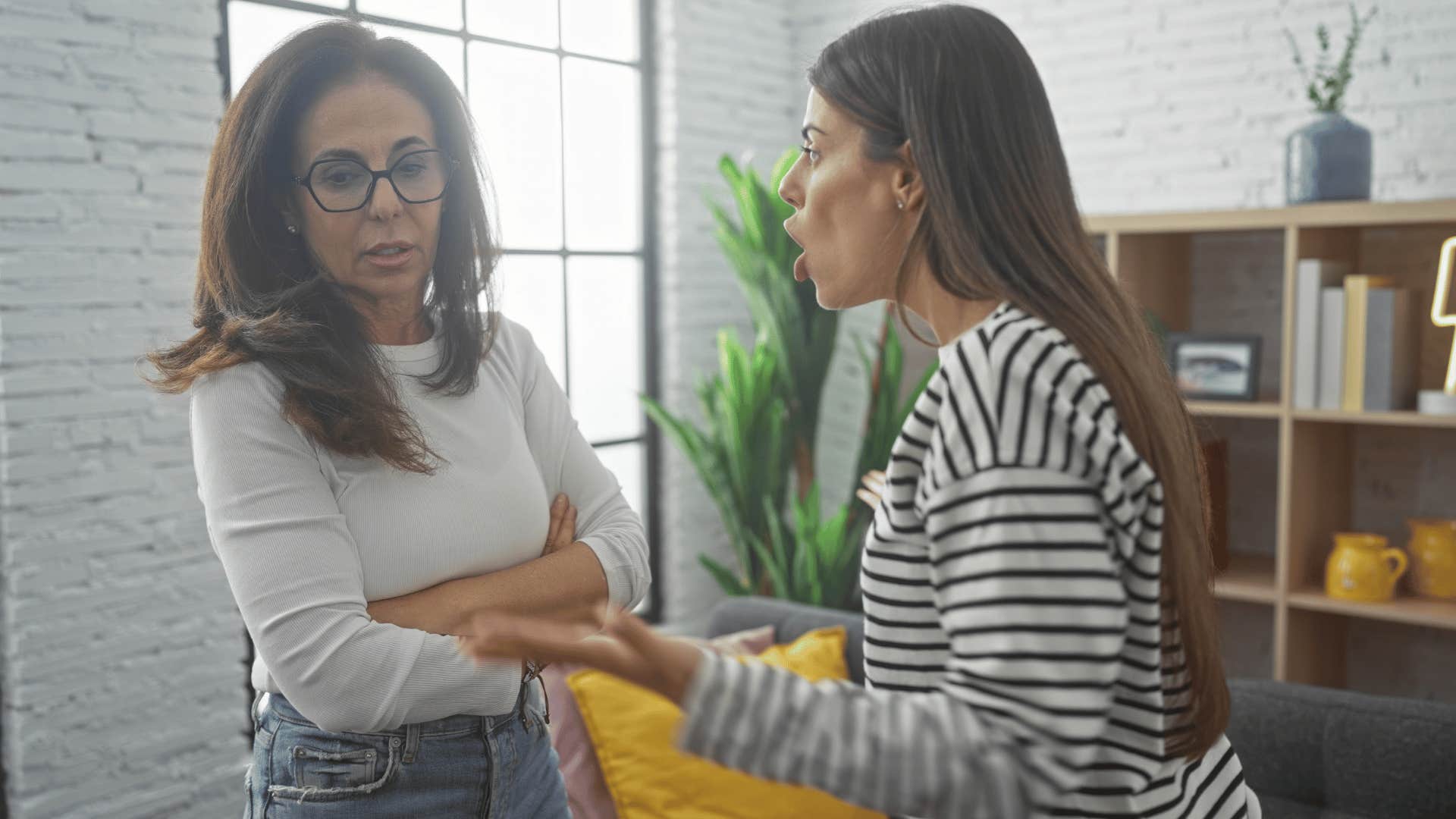 daughter yelling at mother