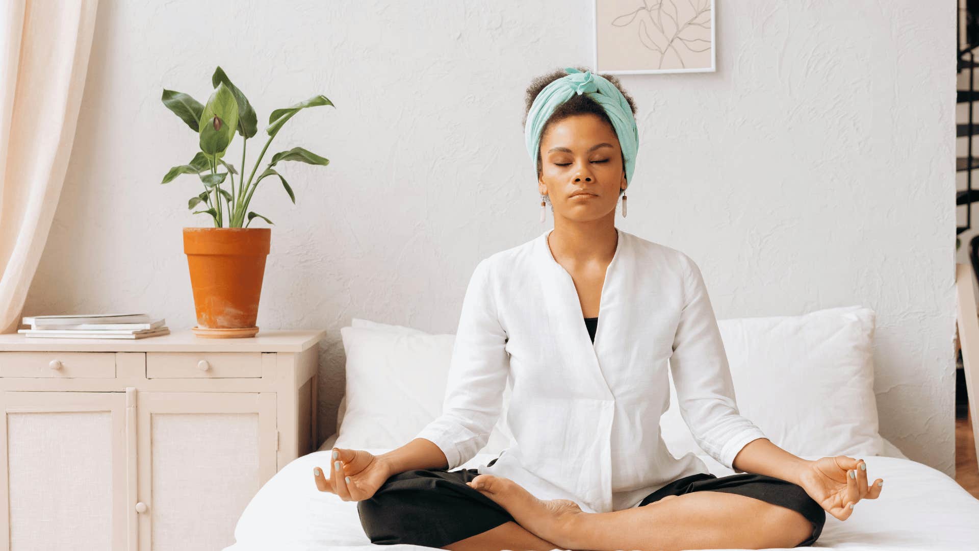 woman meditating