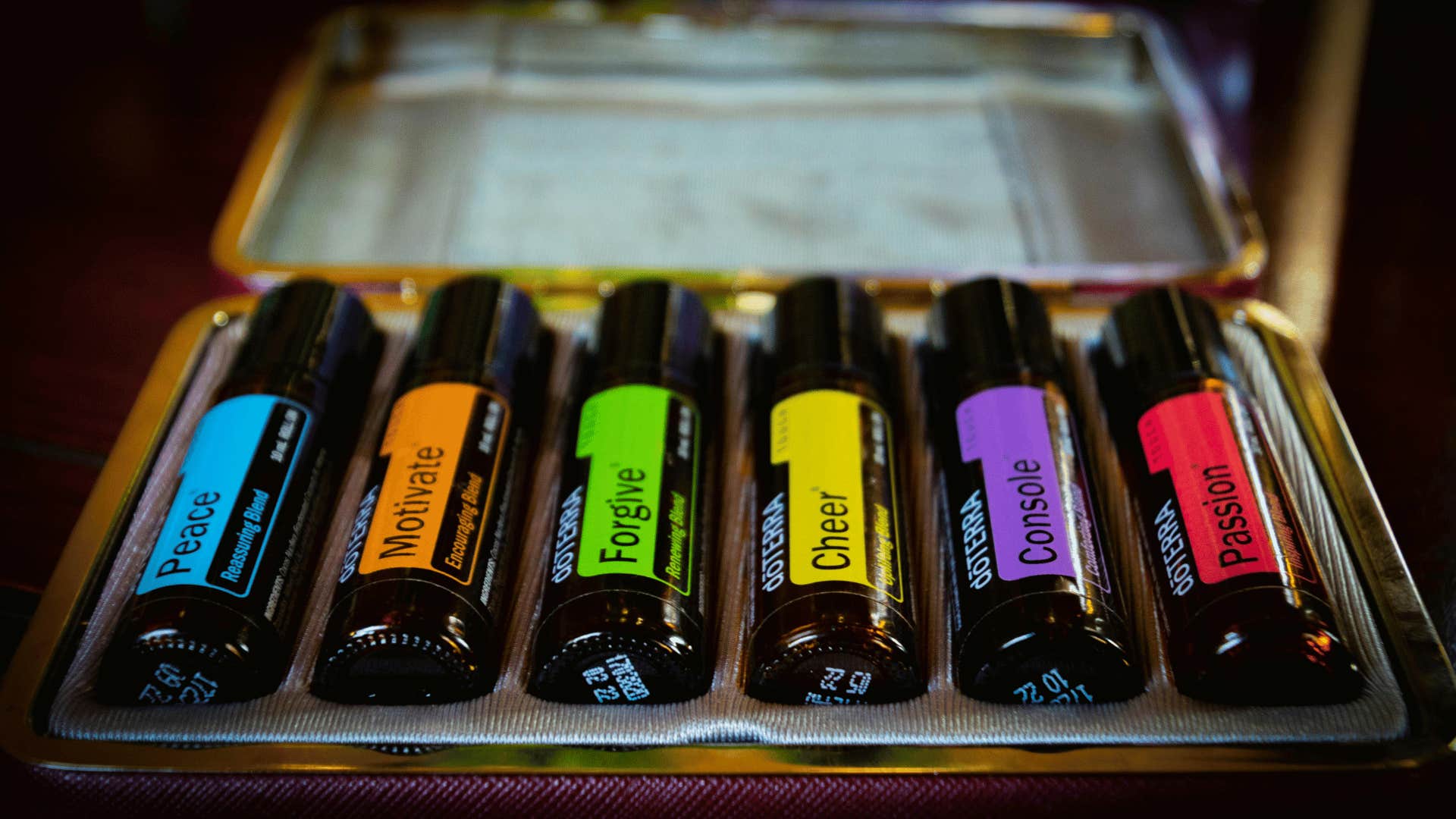 box of essential oils