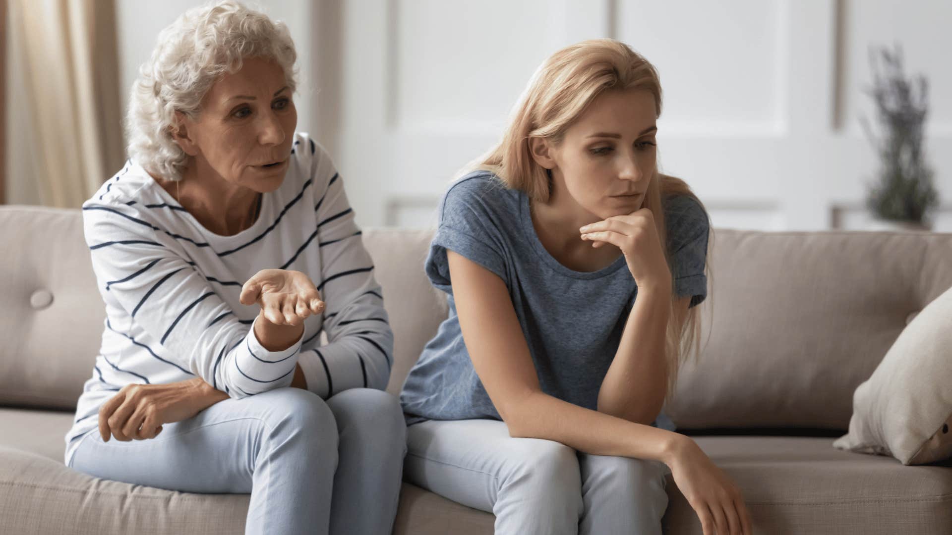 woman ignoring older woman