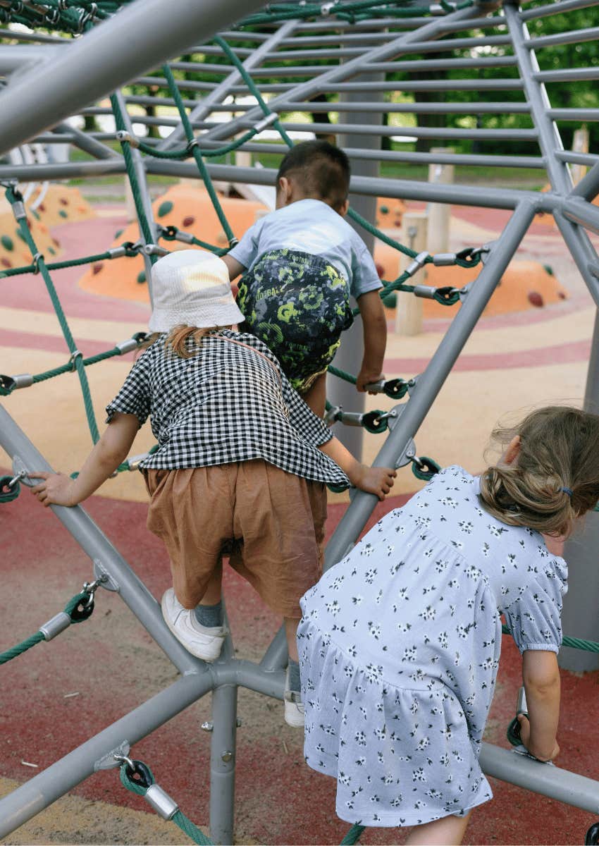 young children on a playground