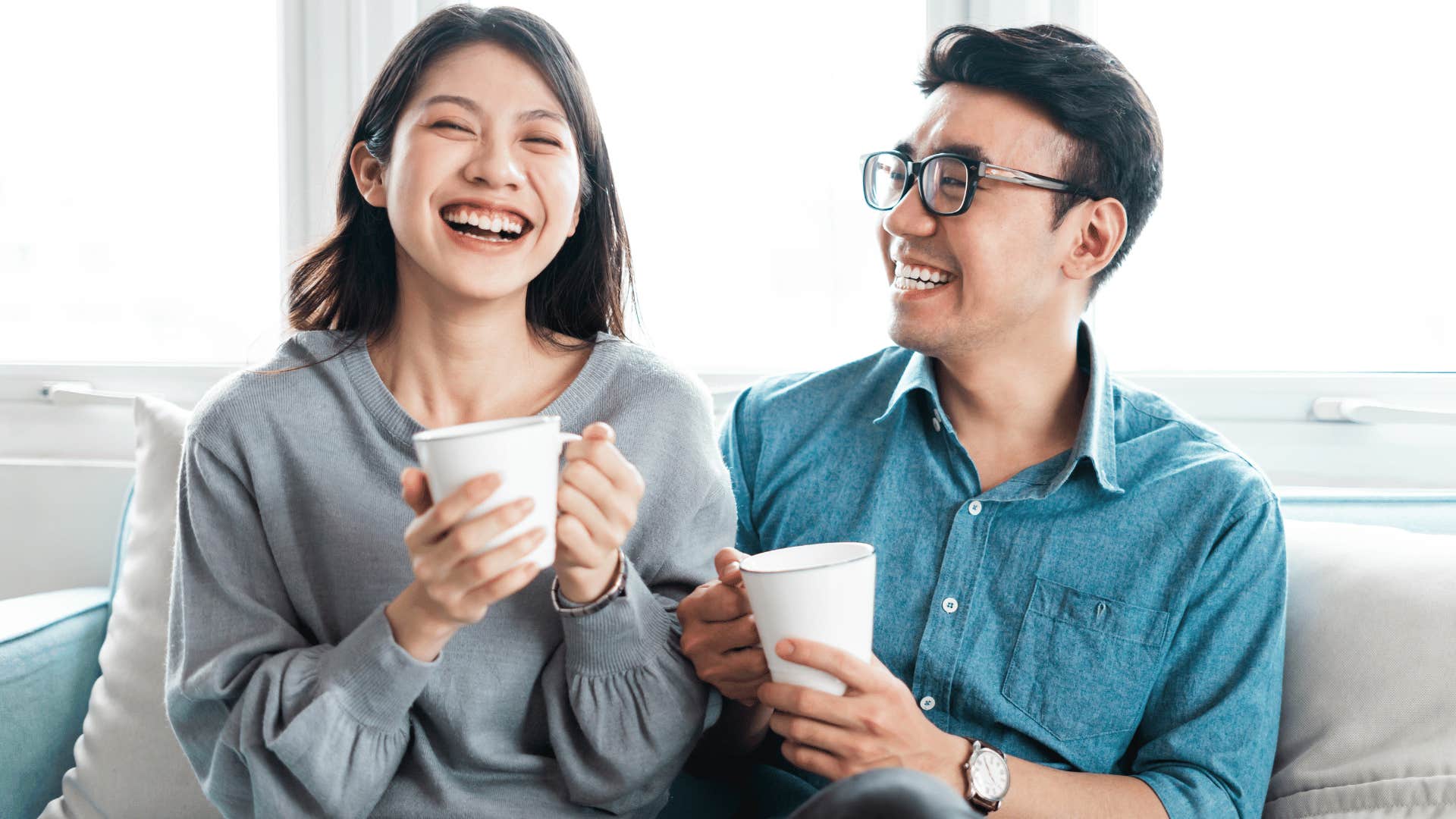 couple having coffee together