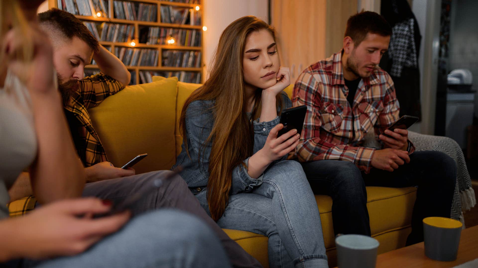 group of people on their phones