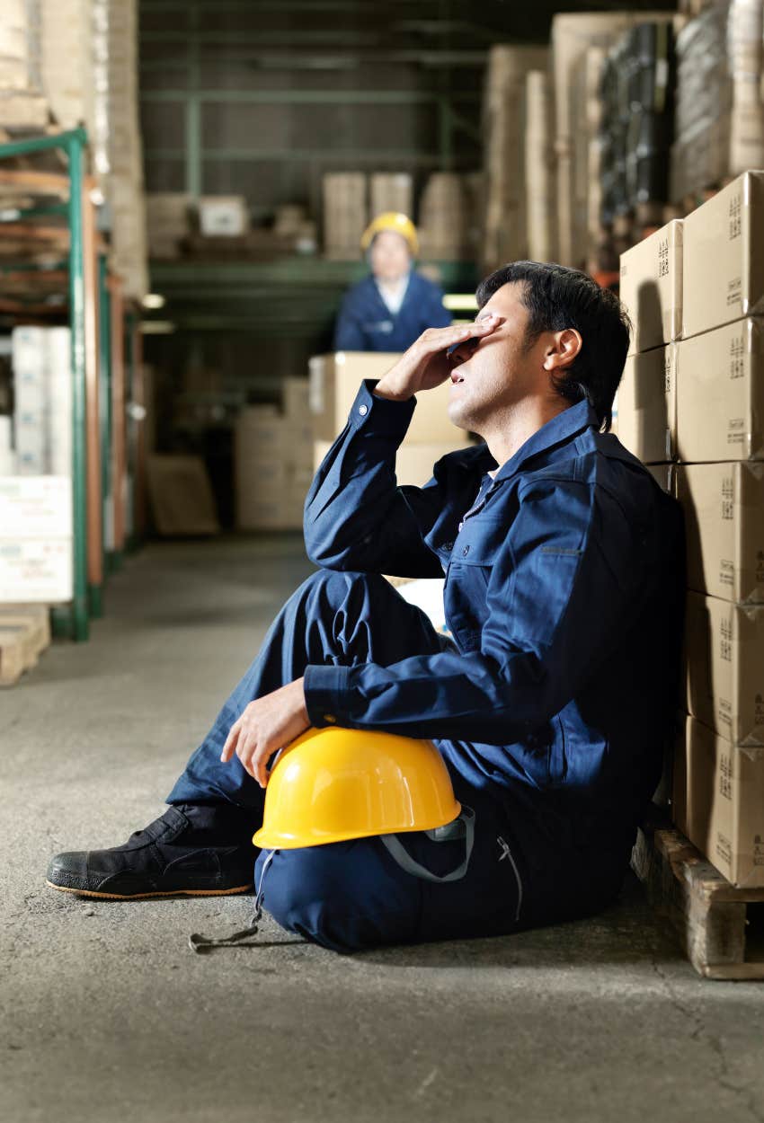 warehouse worker feeling overwhelmed