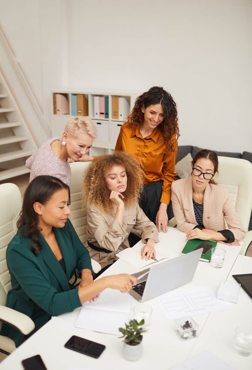 group of employees in a meeting